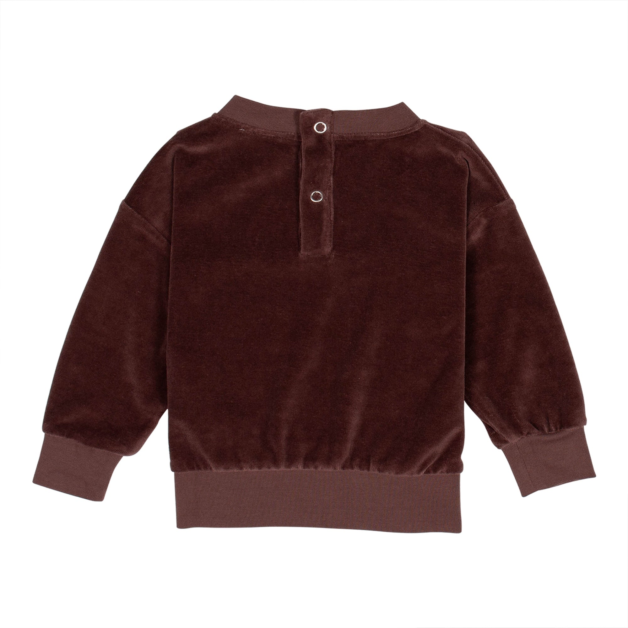 Mini Velour Sweat - Choc