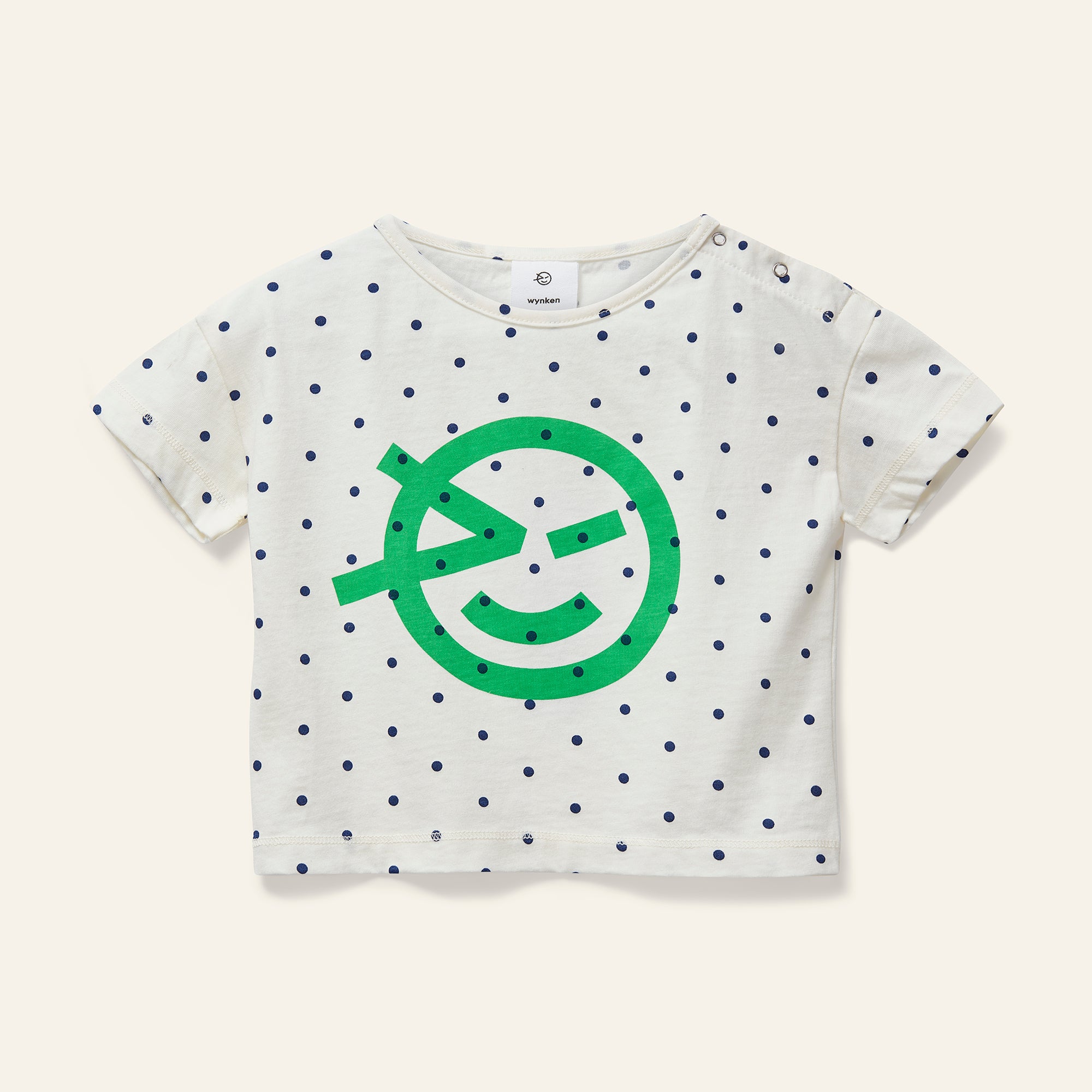 Mini Wynken Tee - Ecru / Fresh Green