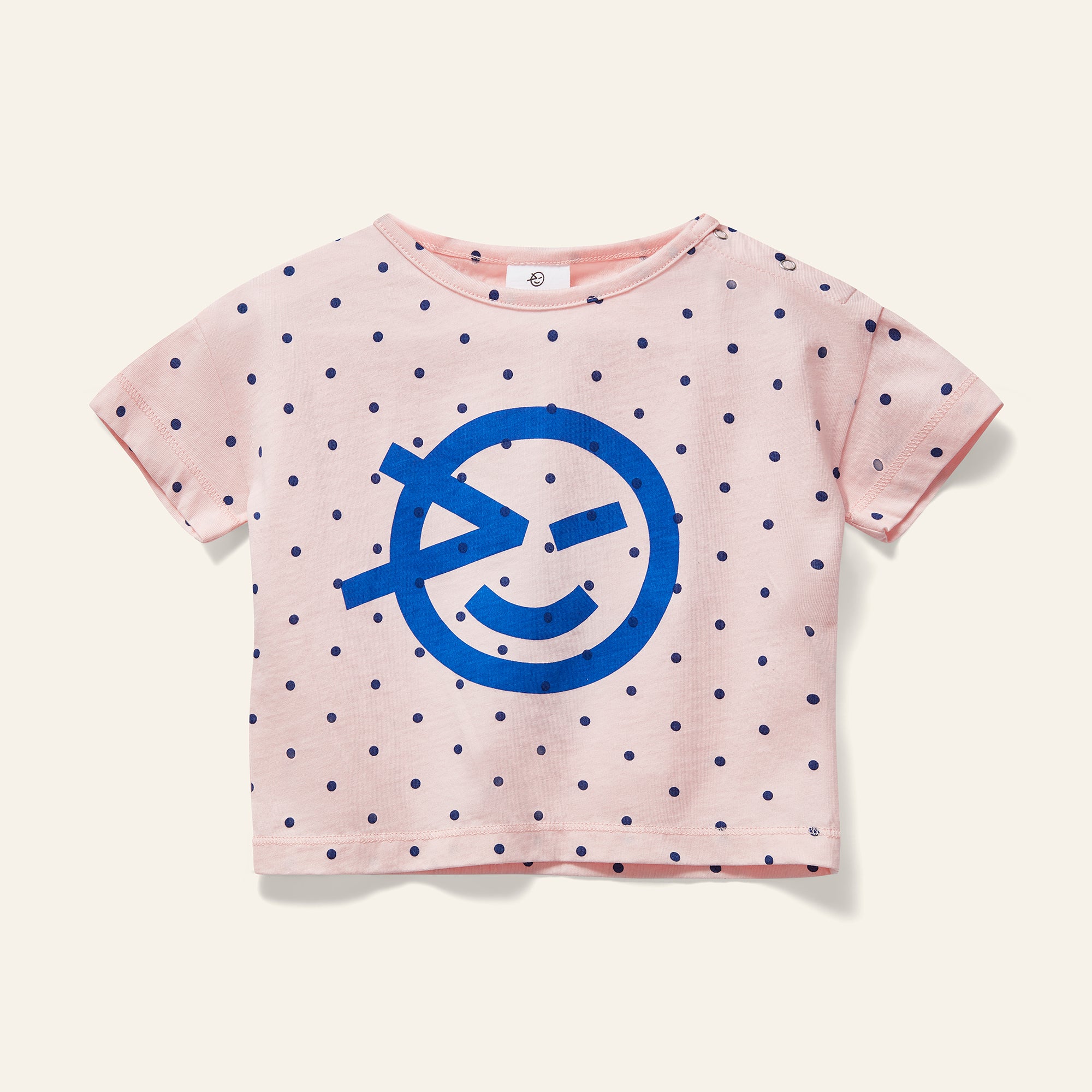 Mini Wynken Tee - Pale Pink Polka