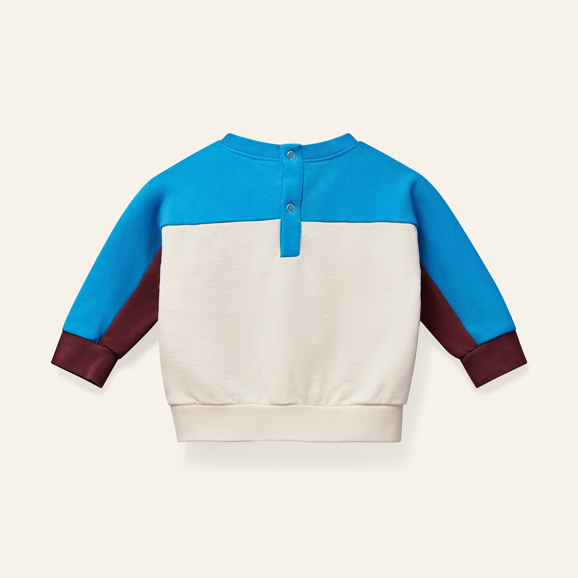 Mini Keel Sweat - Ecru / Blue / Red