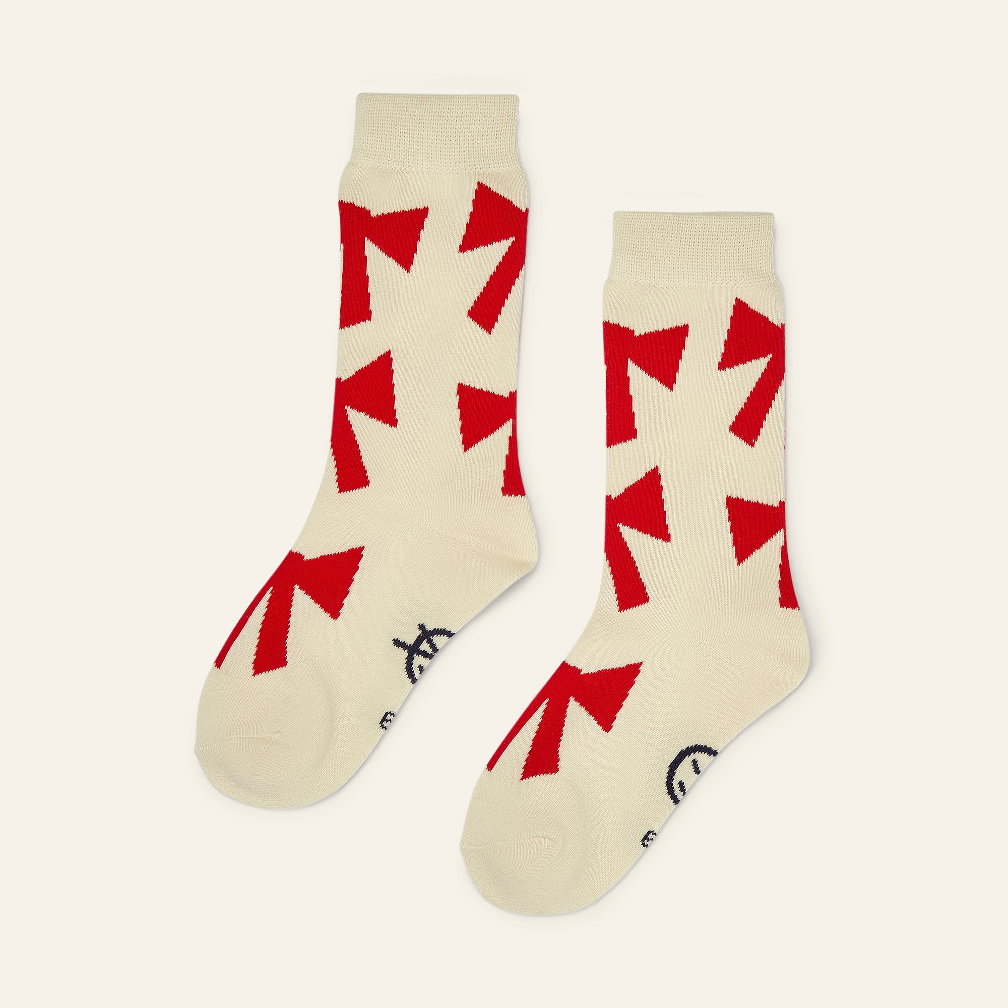 Bow Sock - Tide White / Red