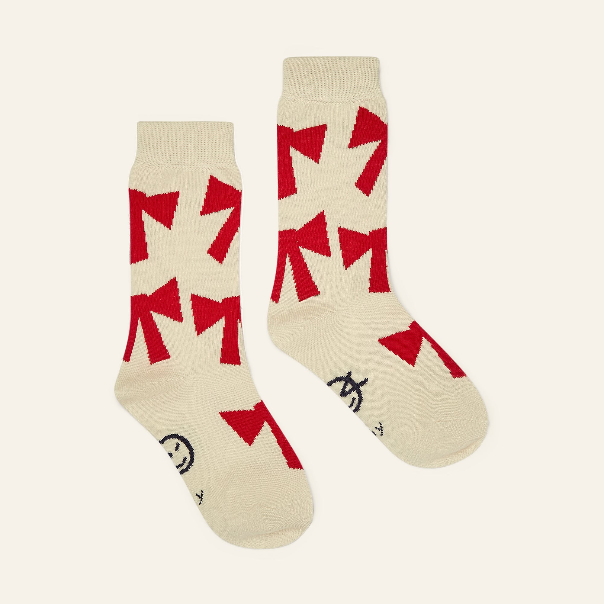 Bow Sock - Tide White / Red