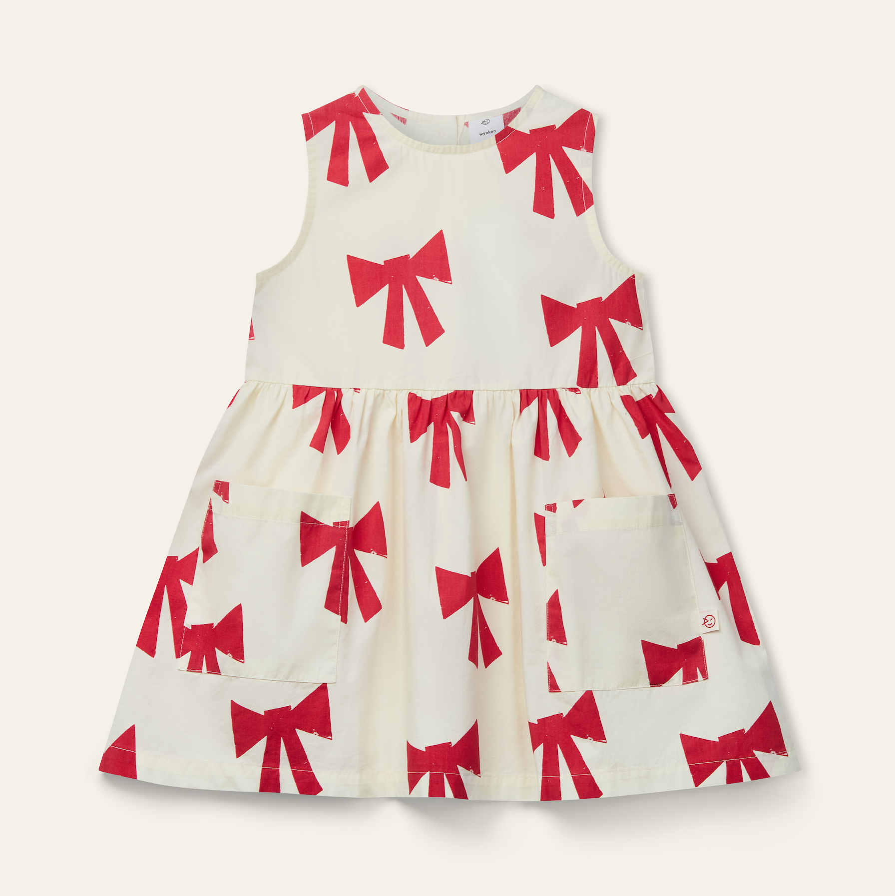 Summer Swing Dress - Ecru Bows