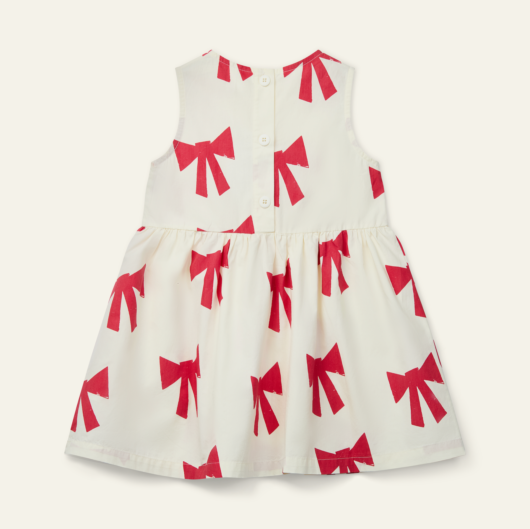 Summer Swing Dress - Ecru Bows