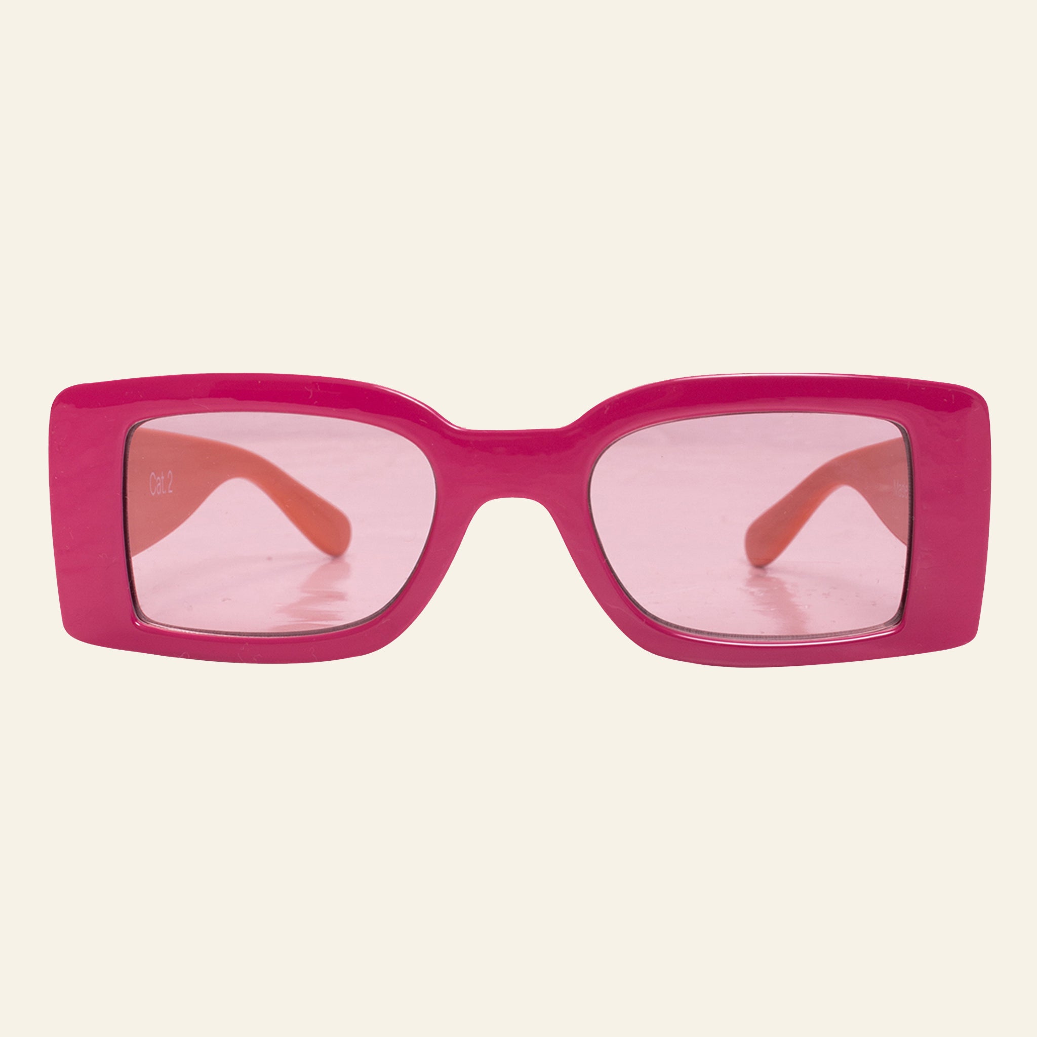 Pop Colour Uv Sunglasses - Magenta/Naranja