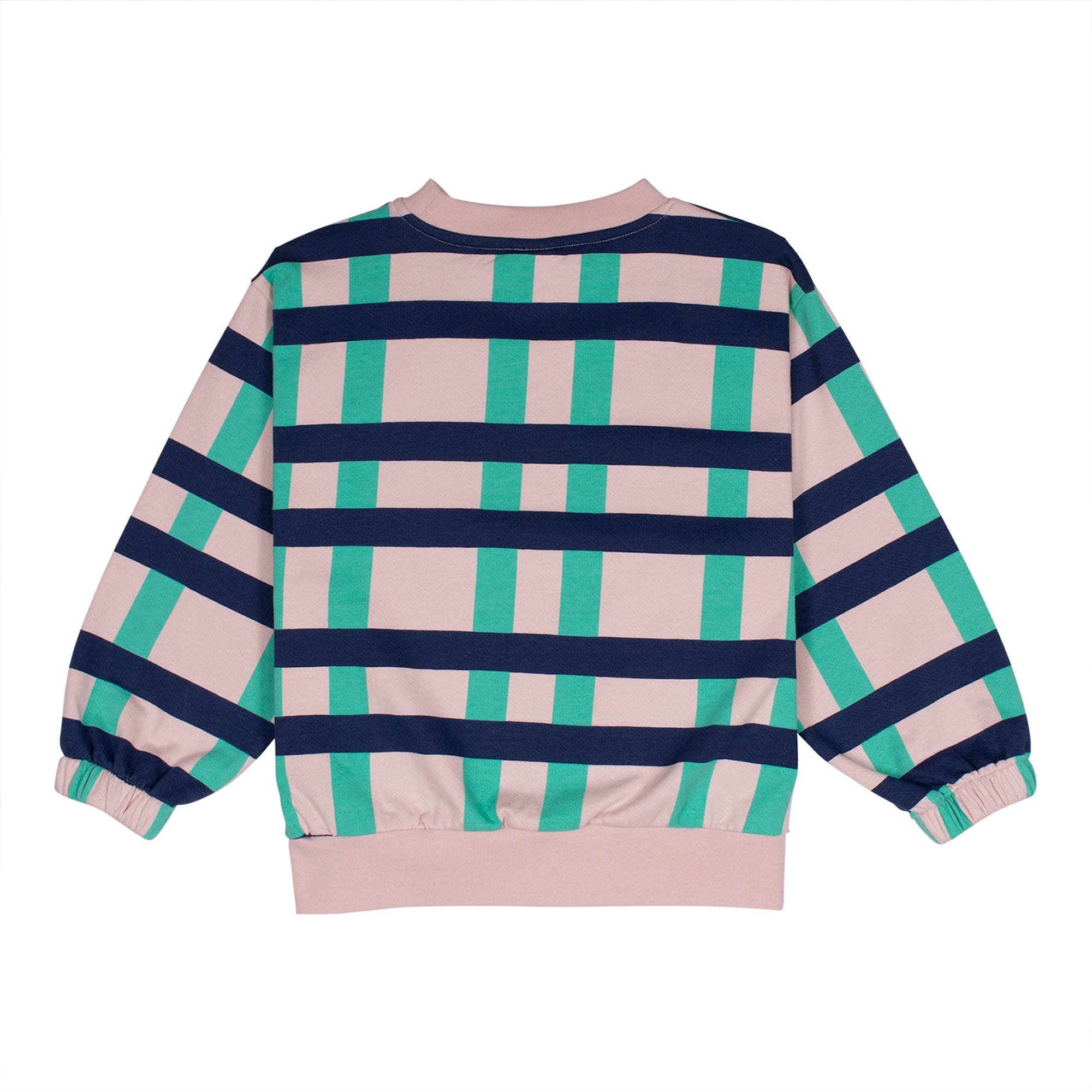 Big Check Cumulo Sweat - Mint/Rich Navy