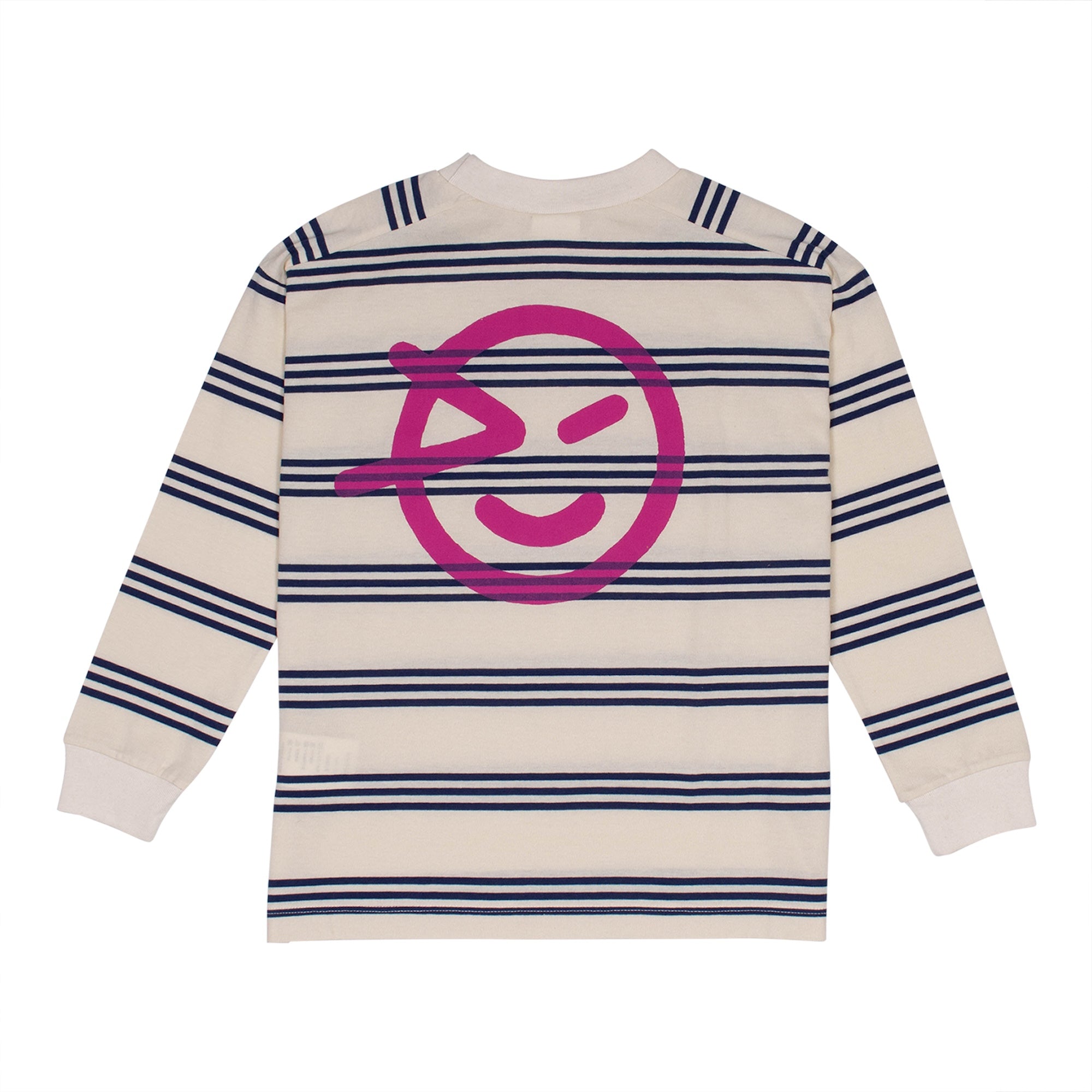 Triple Stripe Wynken Tee - Ecru/Magenta