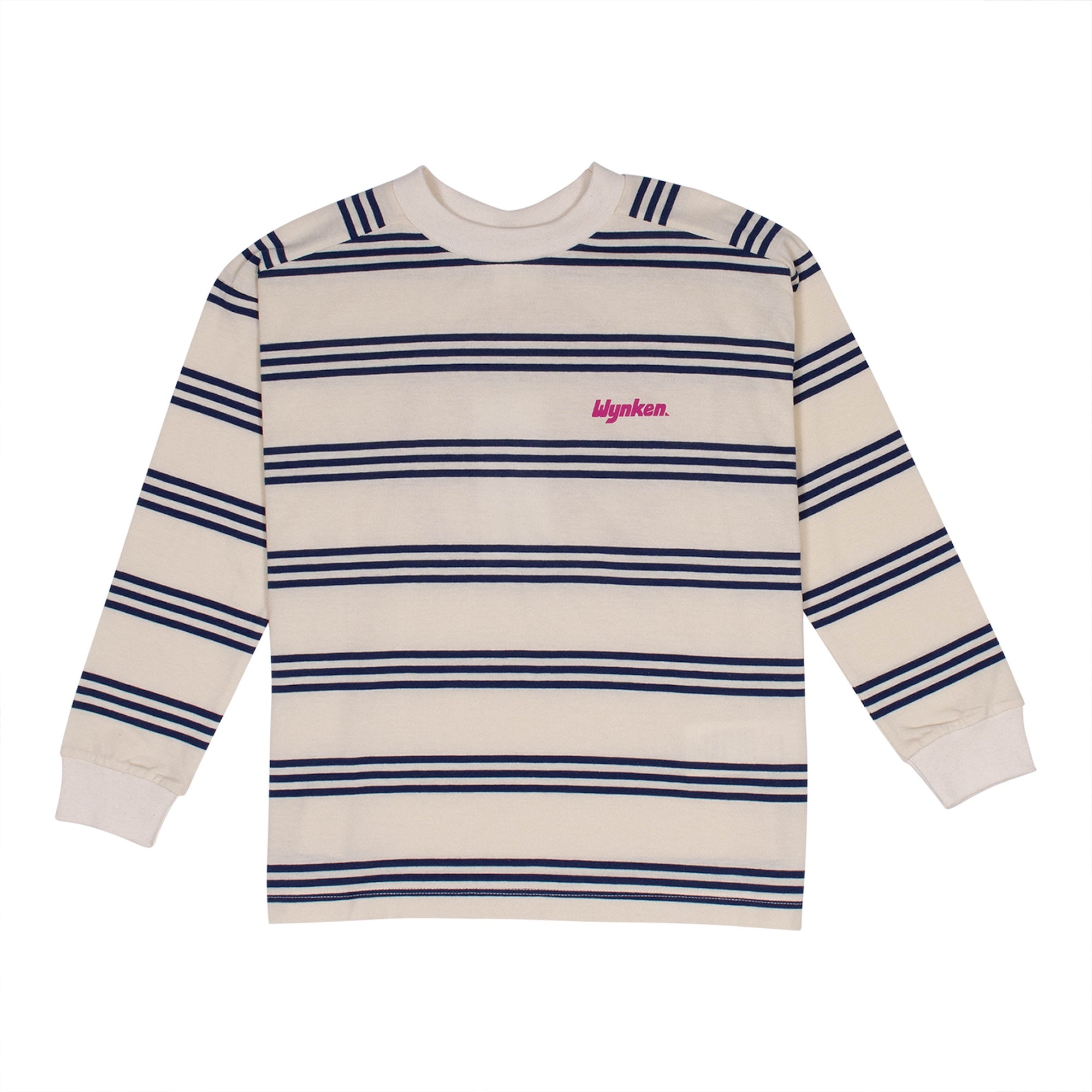 Triple Stripe Wynken Tee - Ecru/Magenta