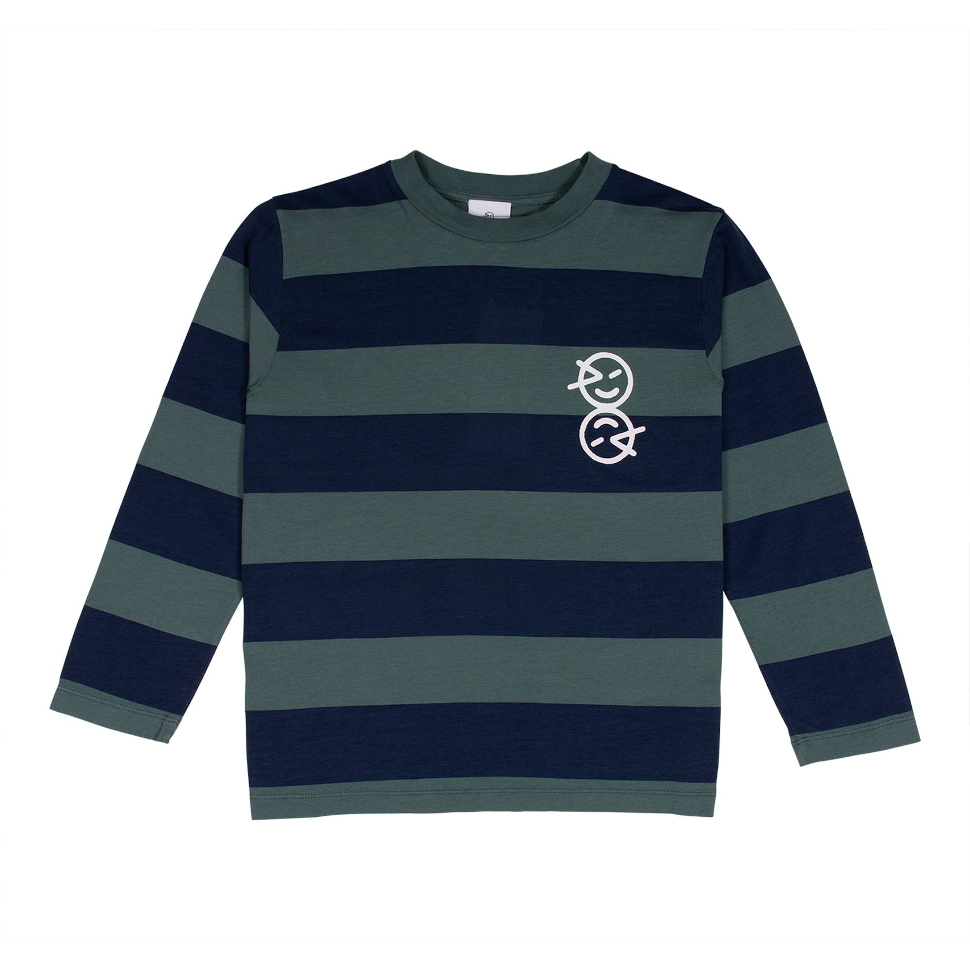 Stripe Base Layer - Soft Green/Rich Navy