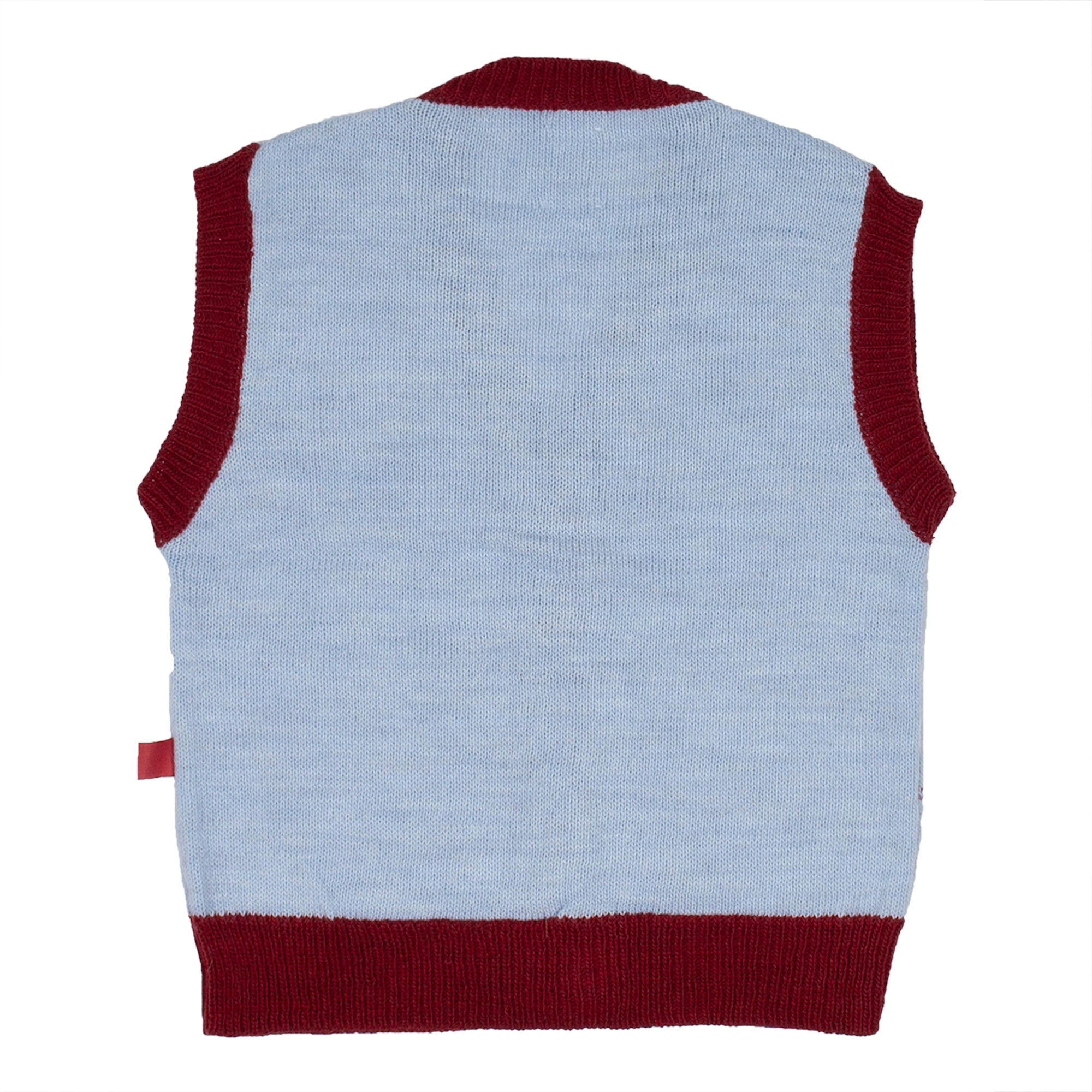 Wynken Waistcoat - Sky Blue/College Red