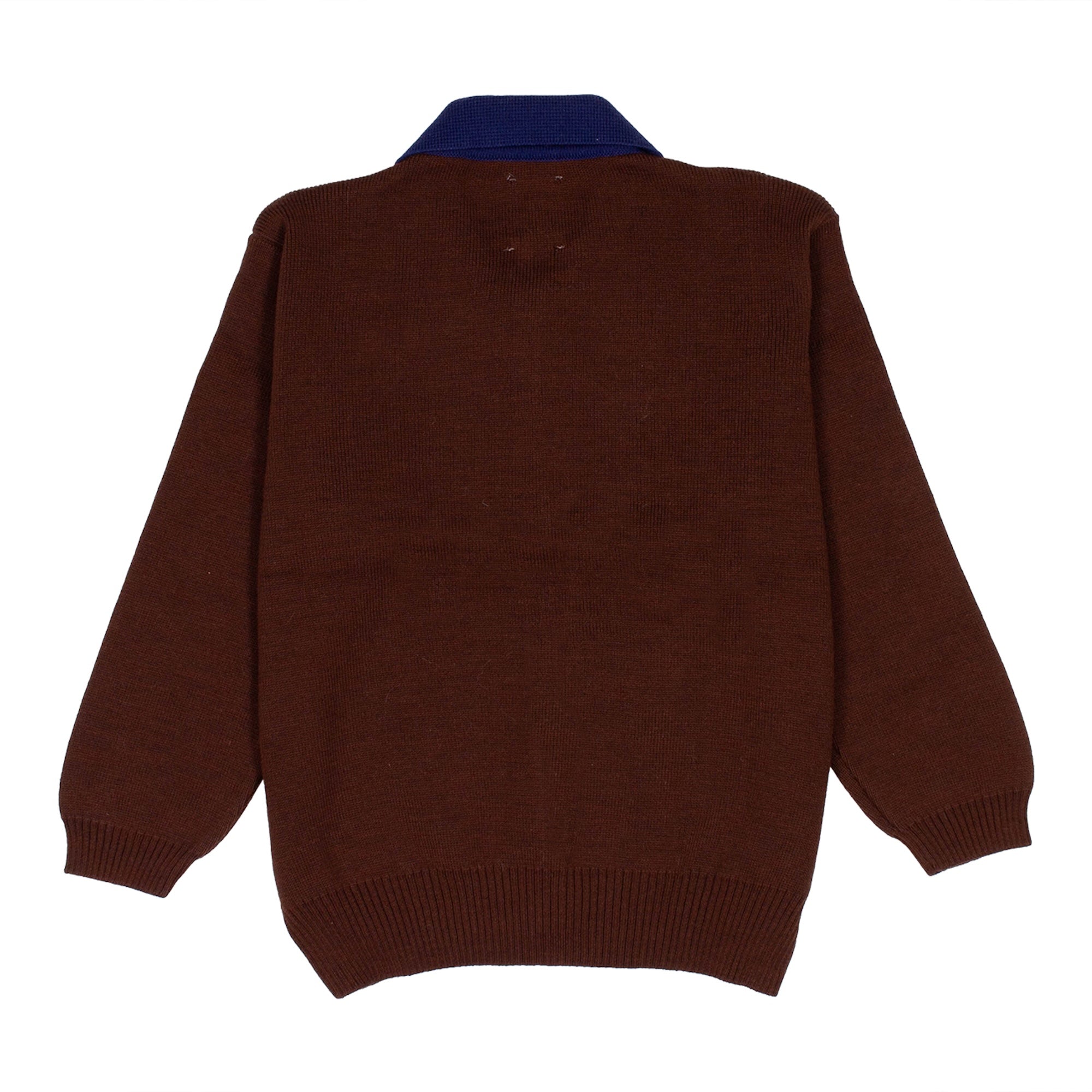 Stripe Knit Shirt - Choc/Navy/Ecru