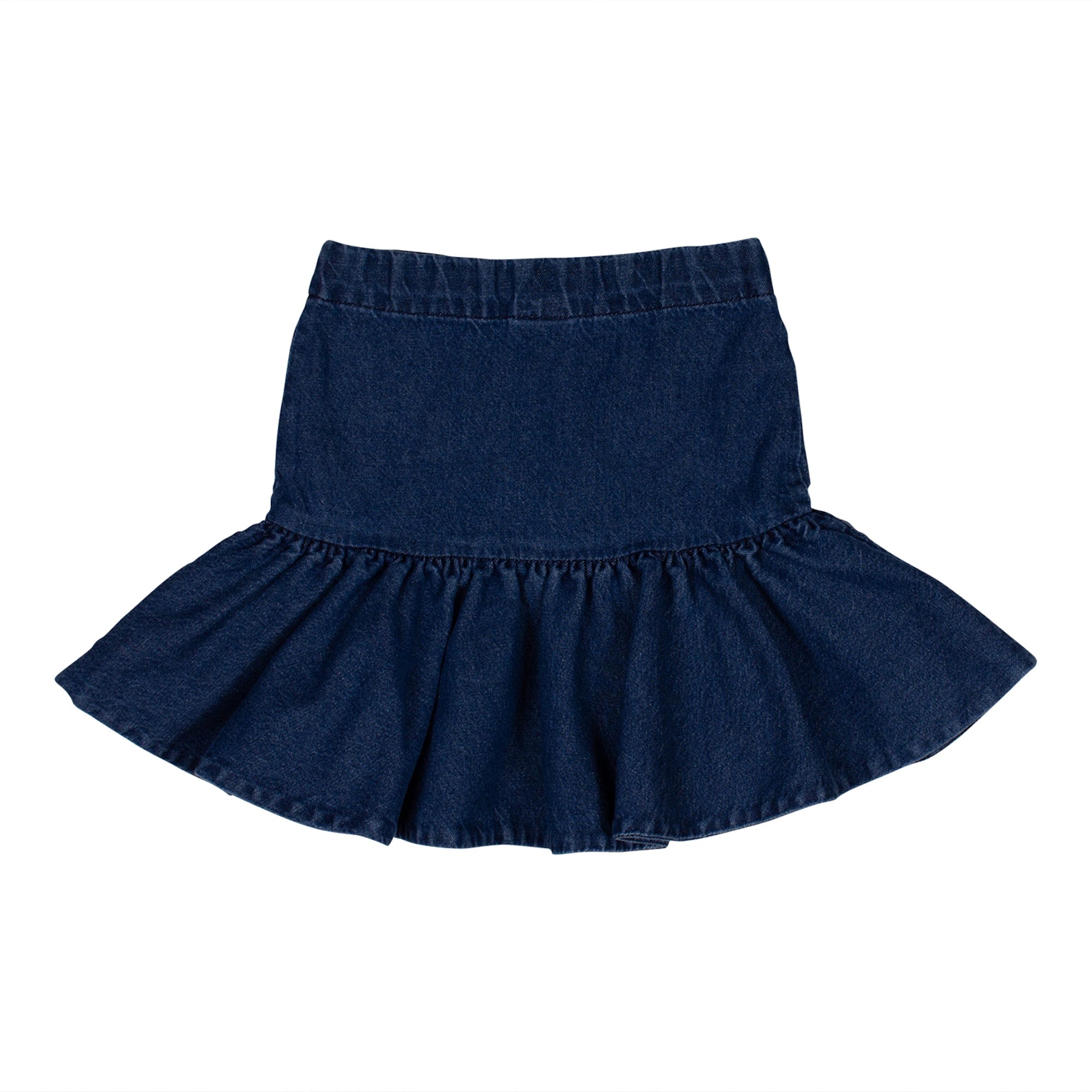 Denim Puff Skirt - Indigo Mid Wash