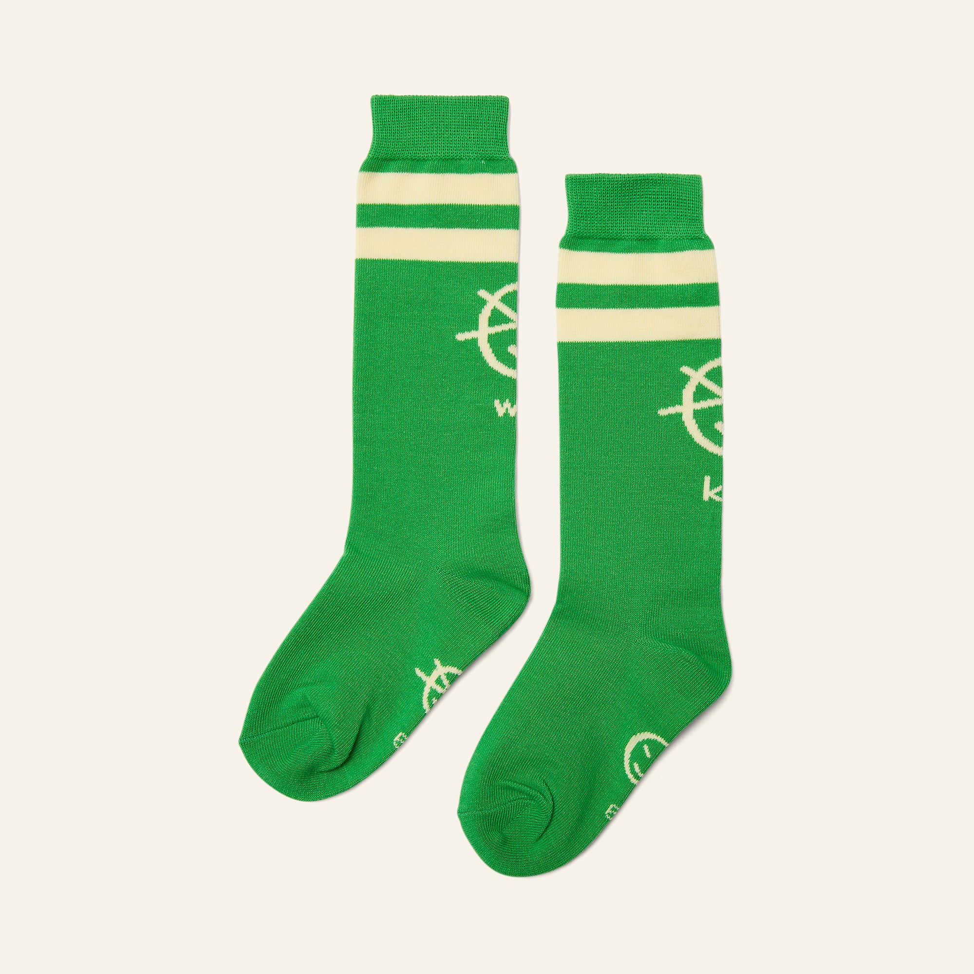 Vela Wynken Sock - Fresh Green / Ecru