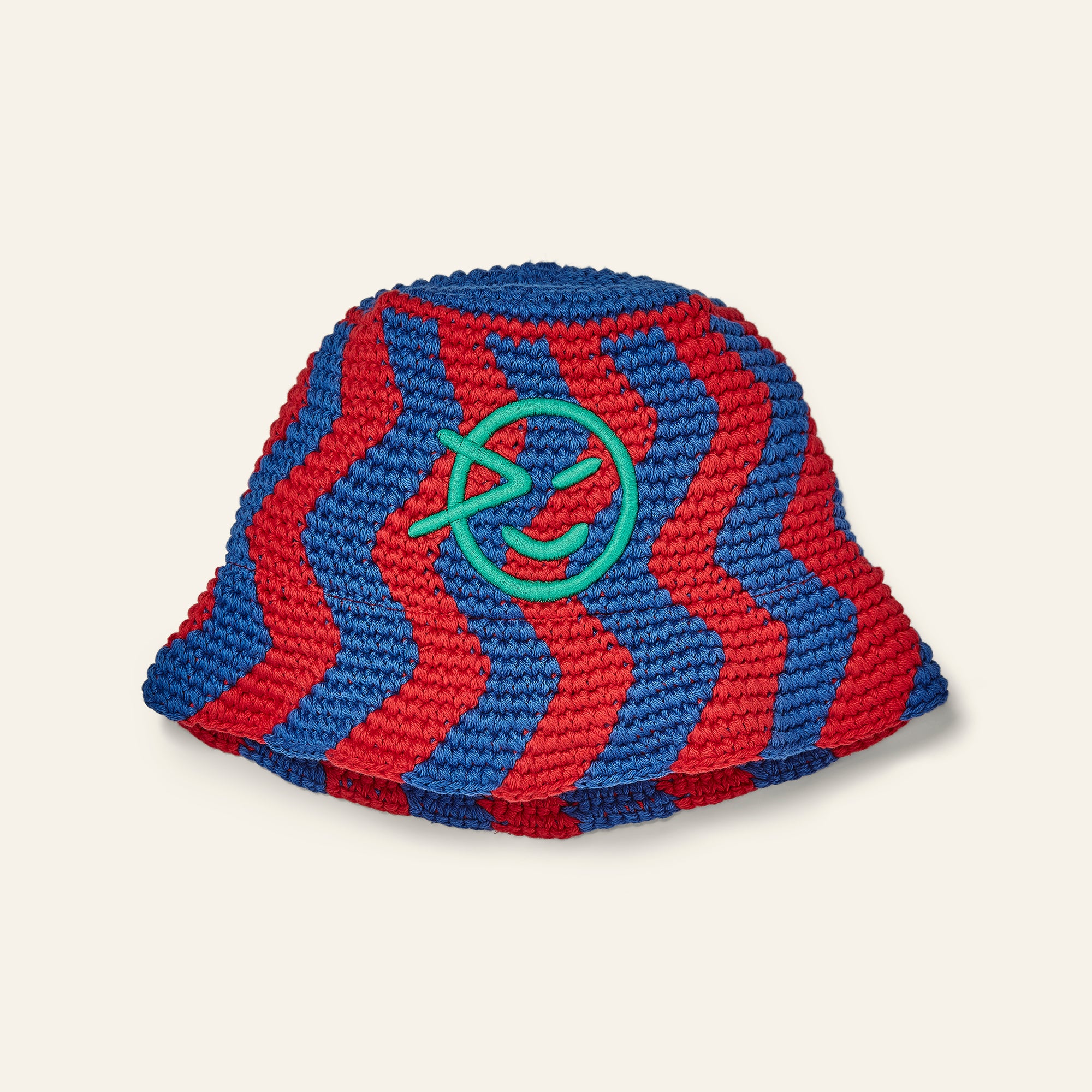 Crochet Hat - Klein Blue / Red