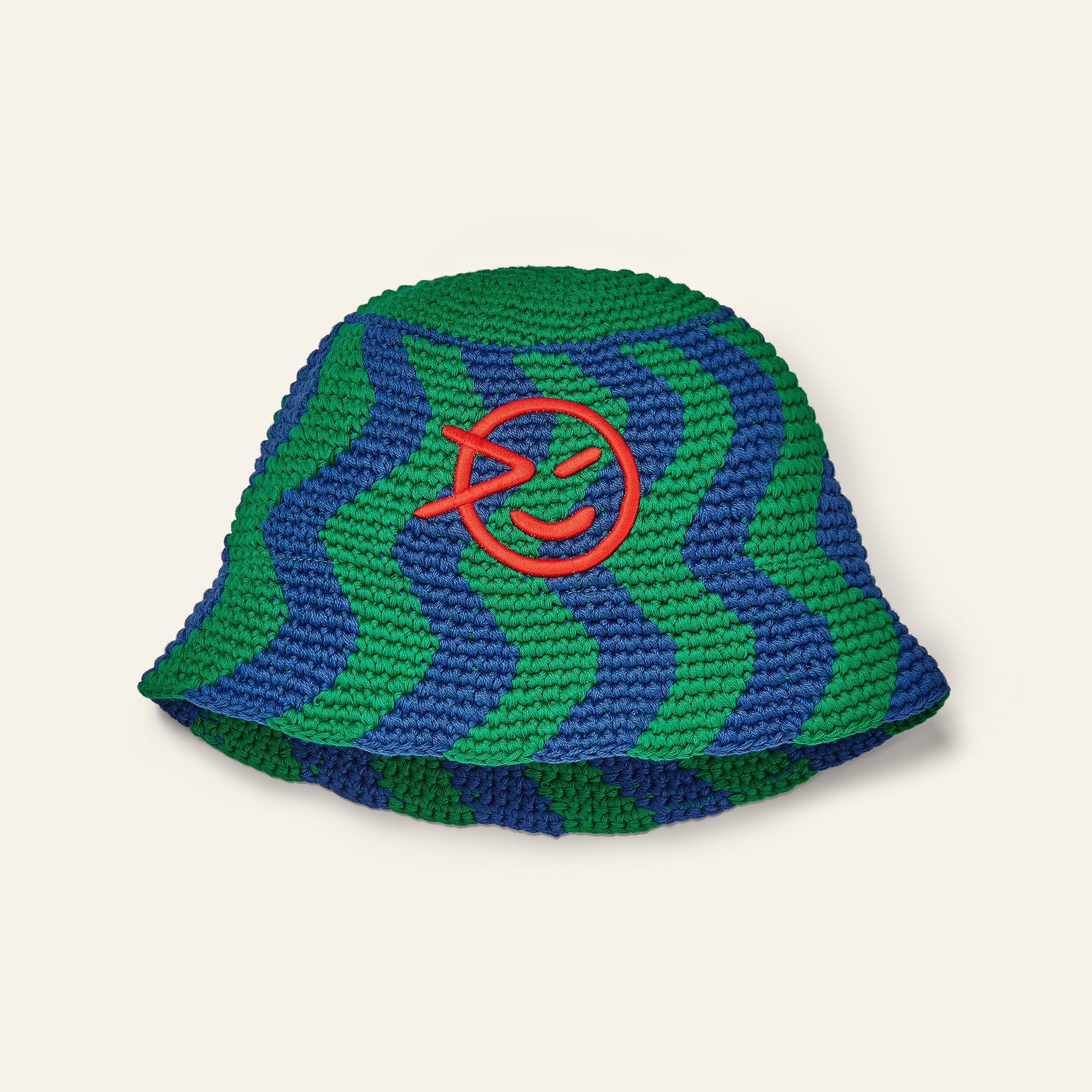 Crochet Hat - Klein Blue / Fresh Green