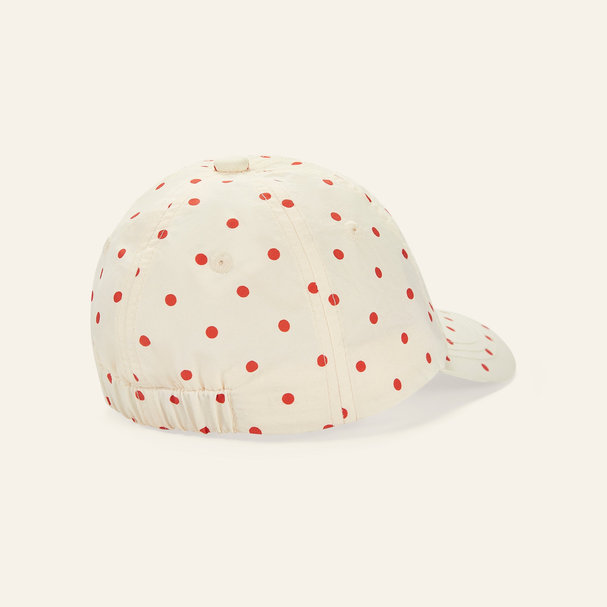 Dotty Cap - Ecru / Red