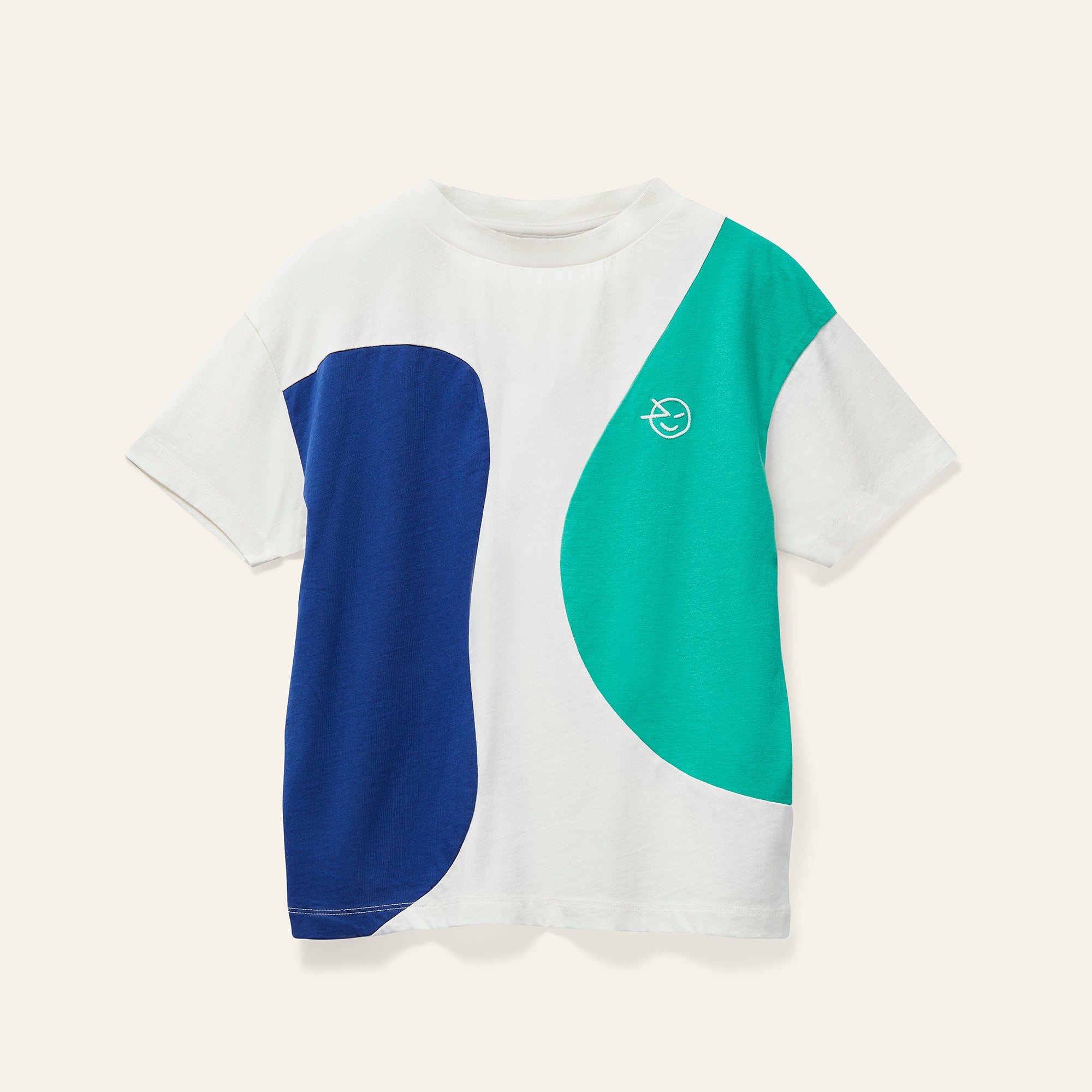 Keel Tee - Ecru / Blue / Green