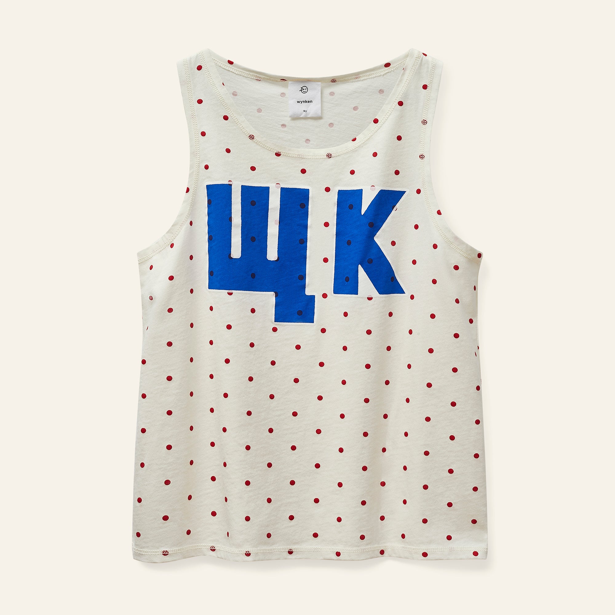 W.K Vest - Ecru / Red Polka