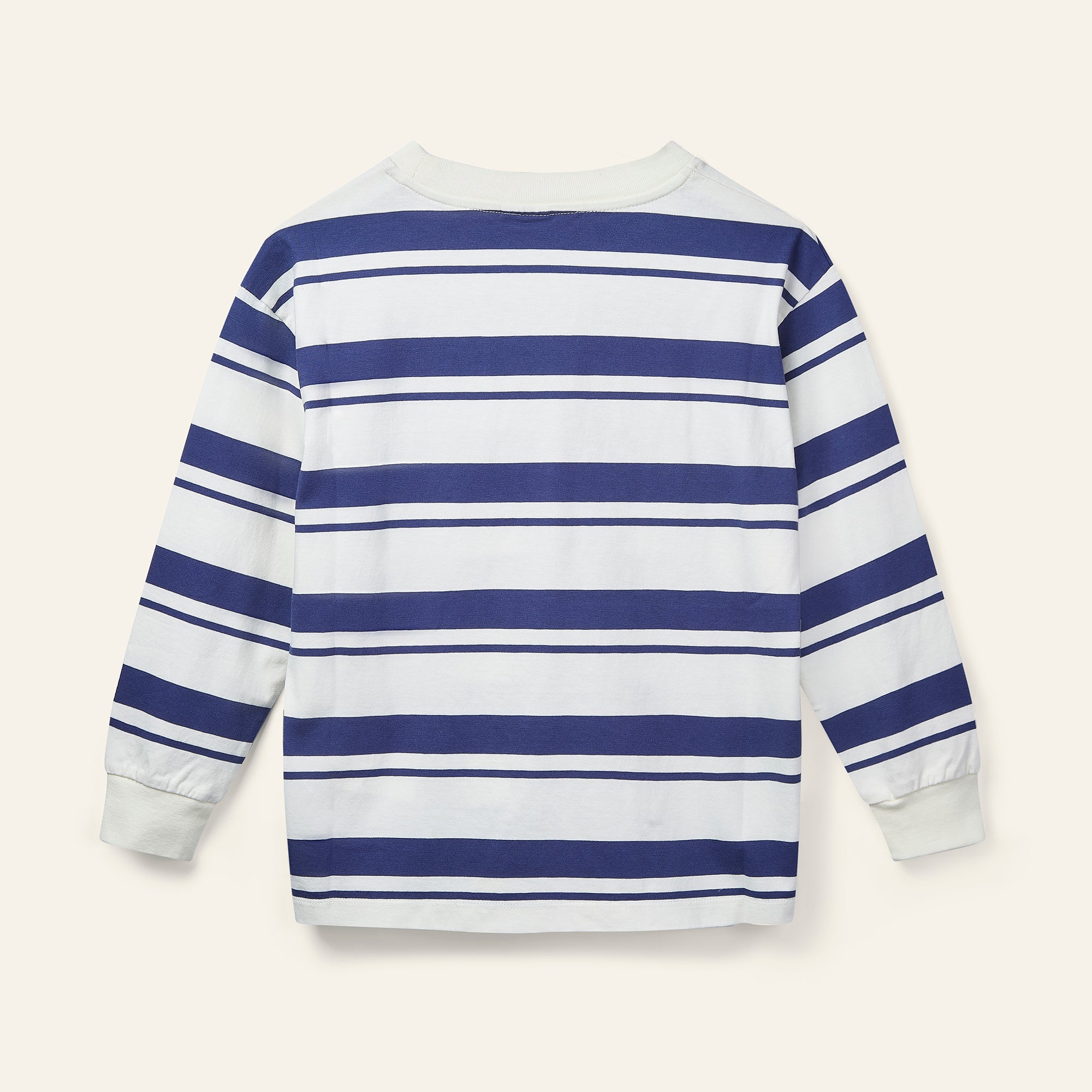 Camp Long Sleeve Tee - Ecru / Navy Stripe