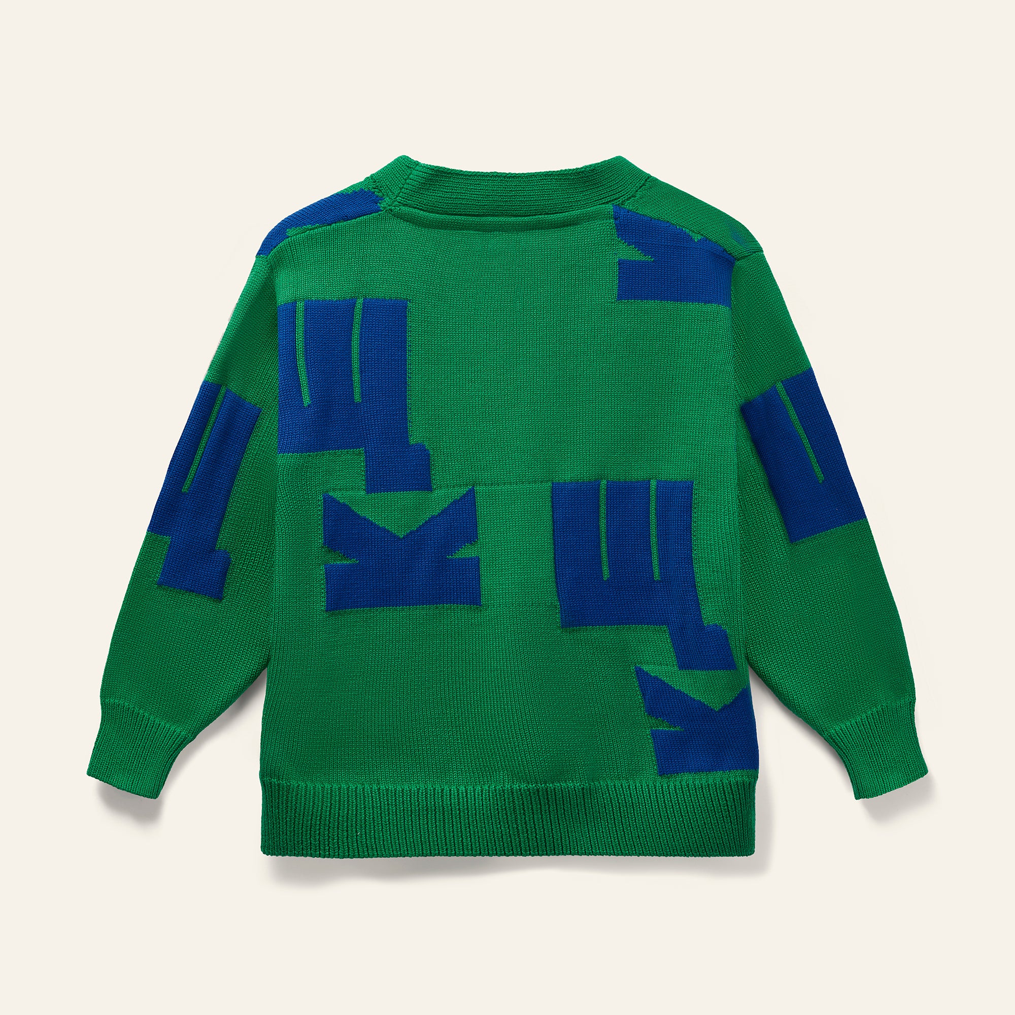 W.K Cardigan - Fresh Green / Klein Blue