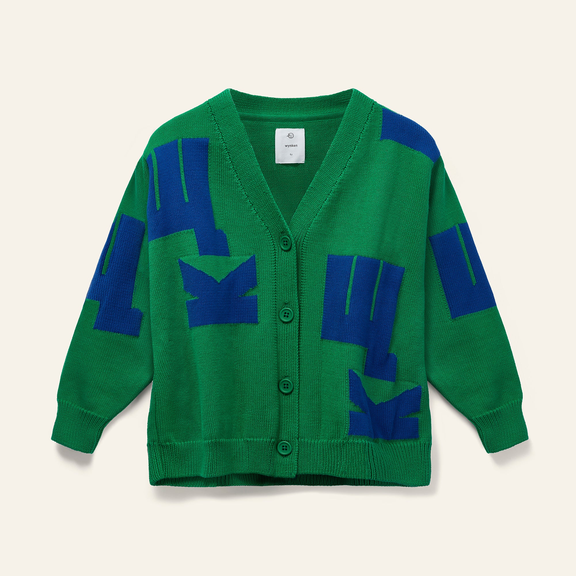 W.K Cardigan - Fresh Green / Klein Blue