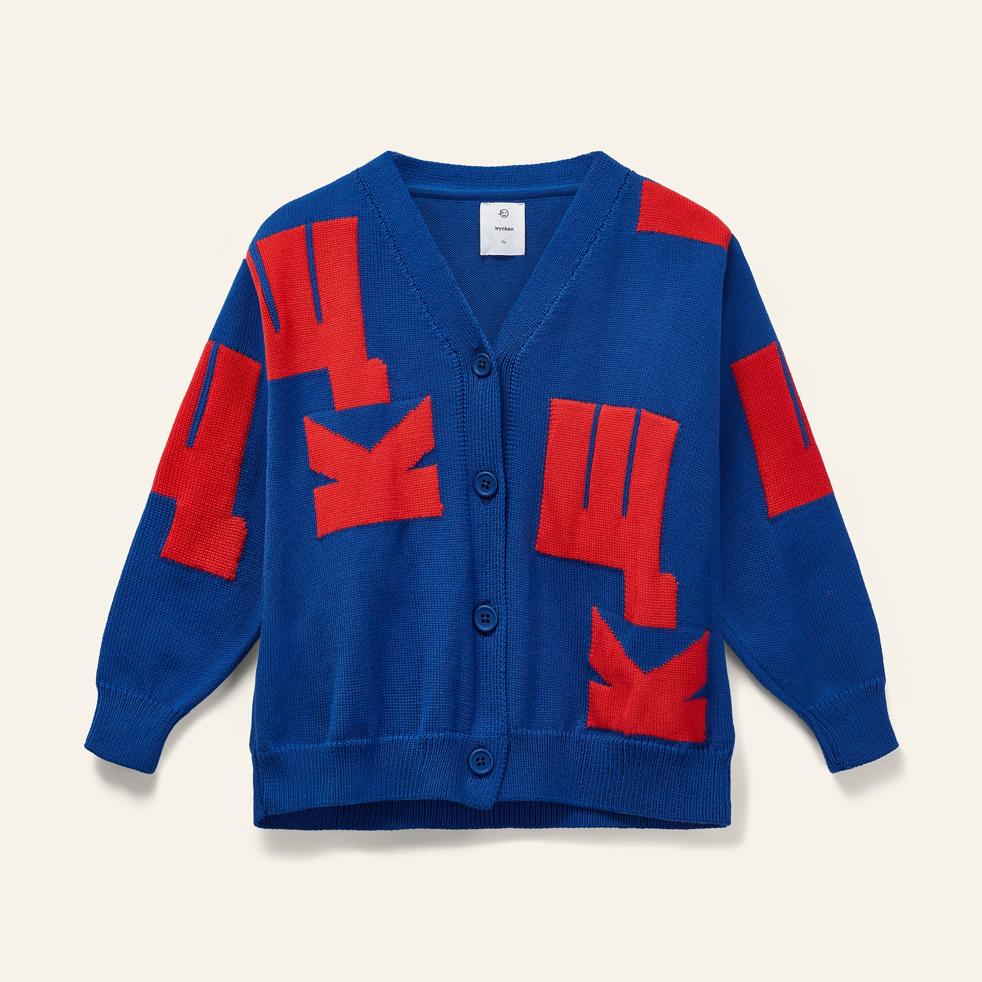 W.K Cardigan - Klein Blue / Sunset Red