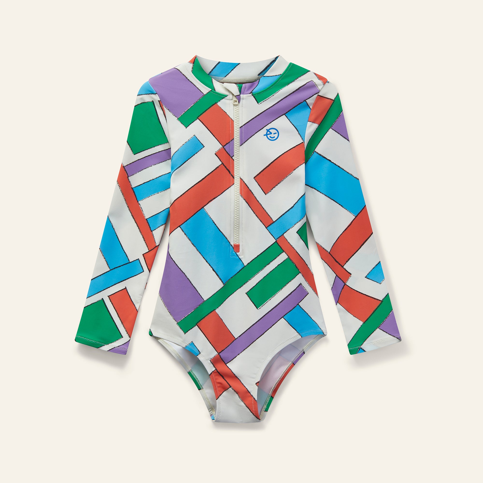 Cloud Long Sleeve Swimsuit - Kite Check