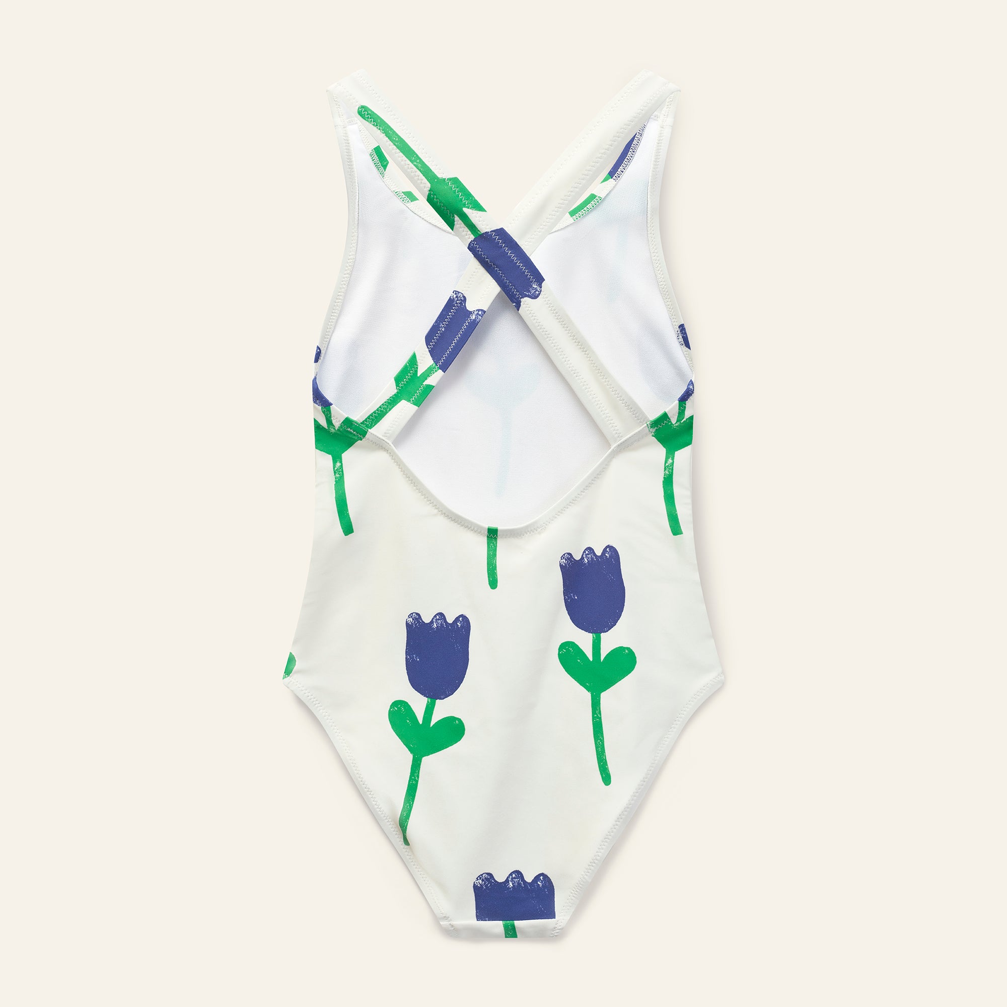 Kite Swimsuit - Ecru Tulips