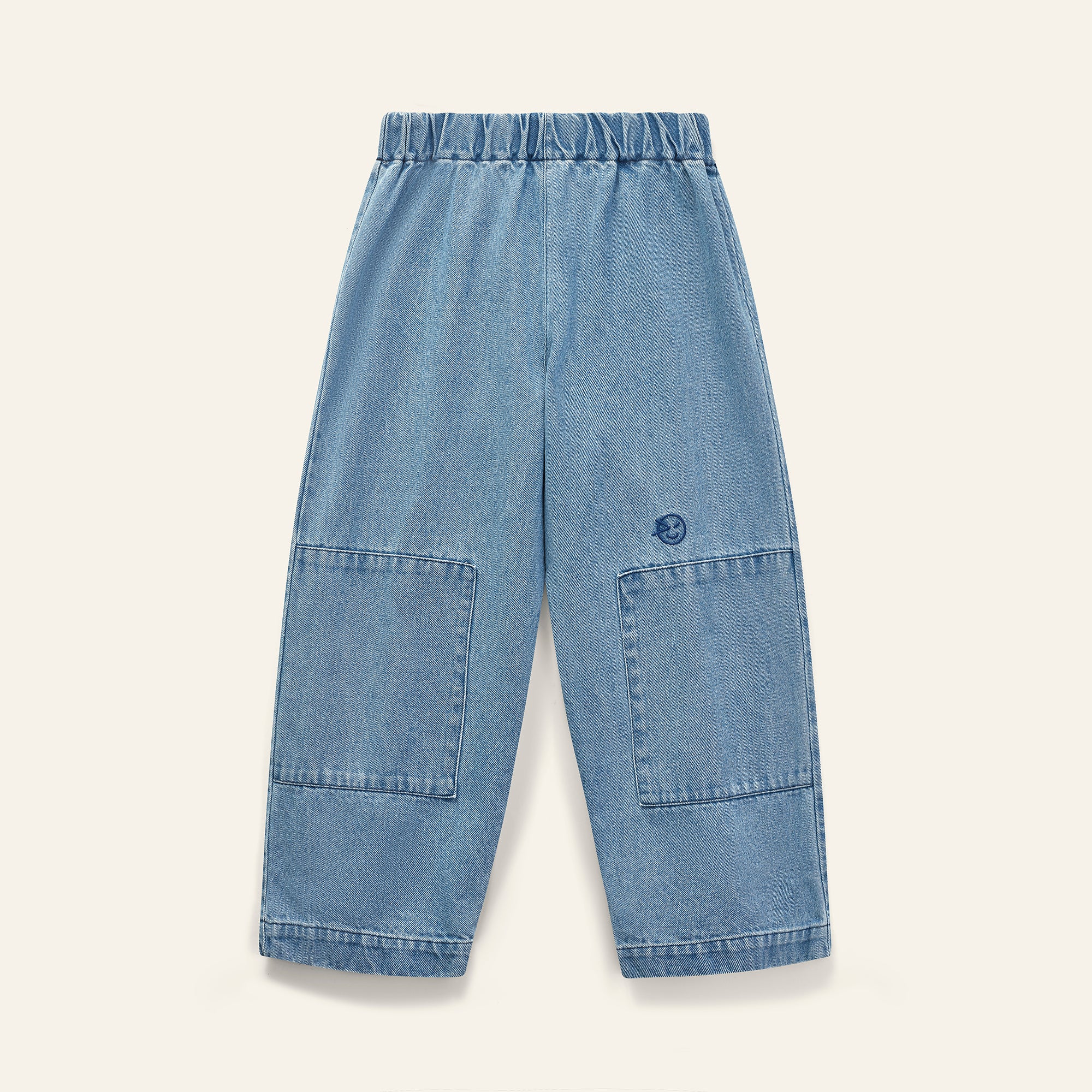 Denim Patch Pant - Mid Bleach Wash