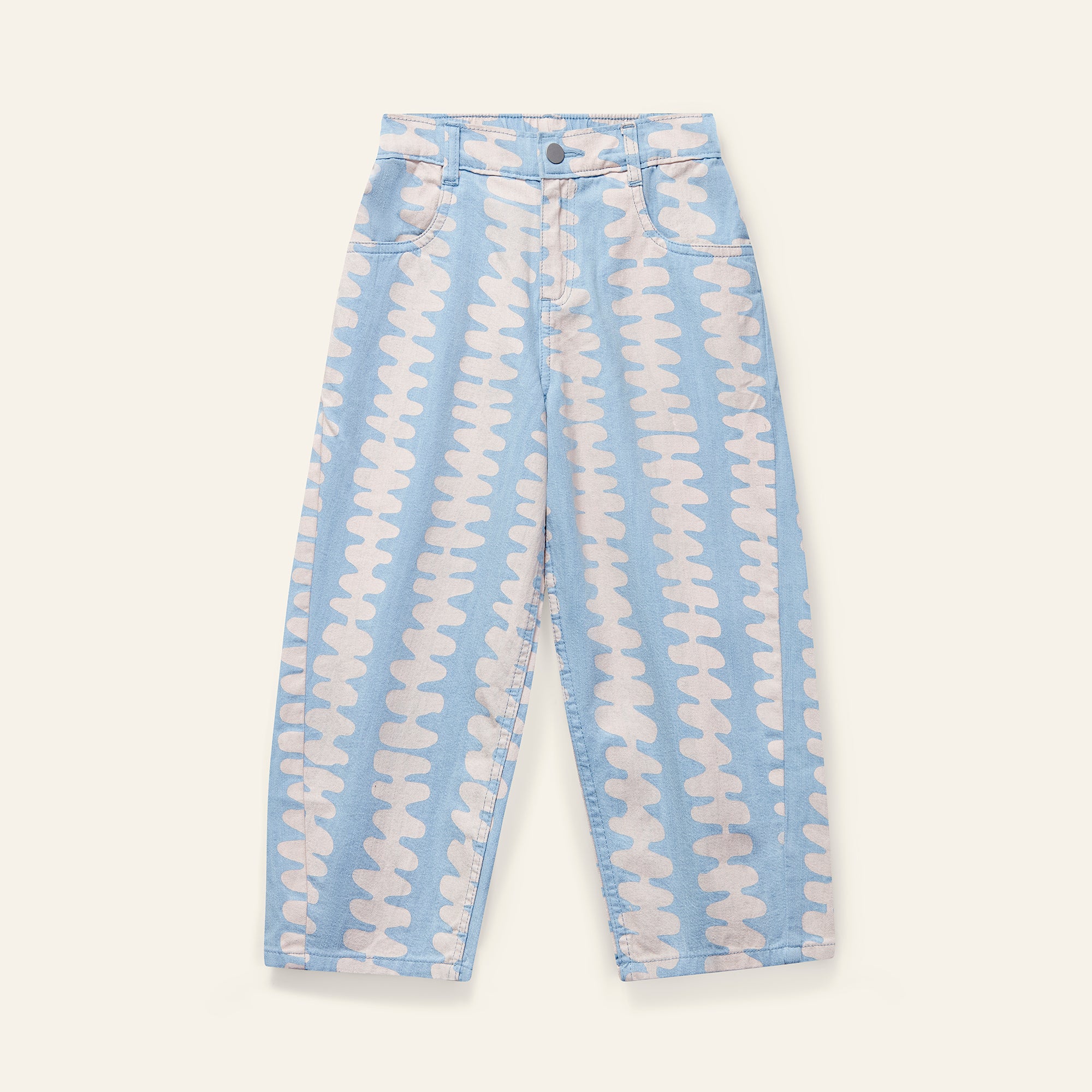 Square Pocket Jean - Soft Pink Stripe