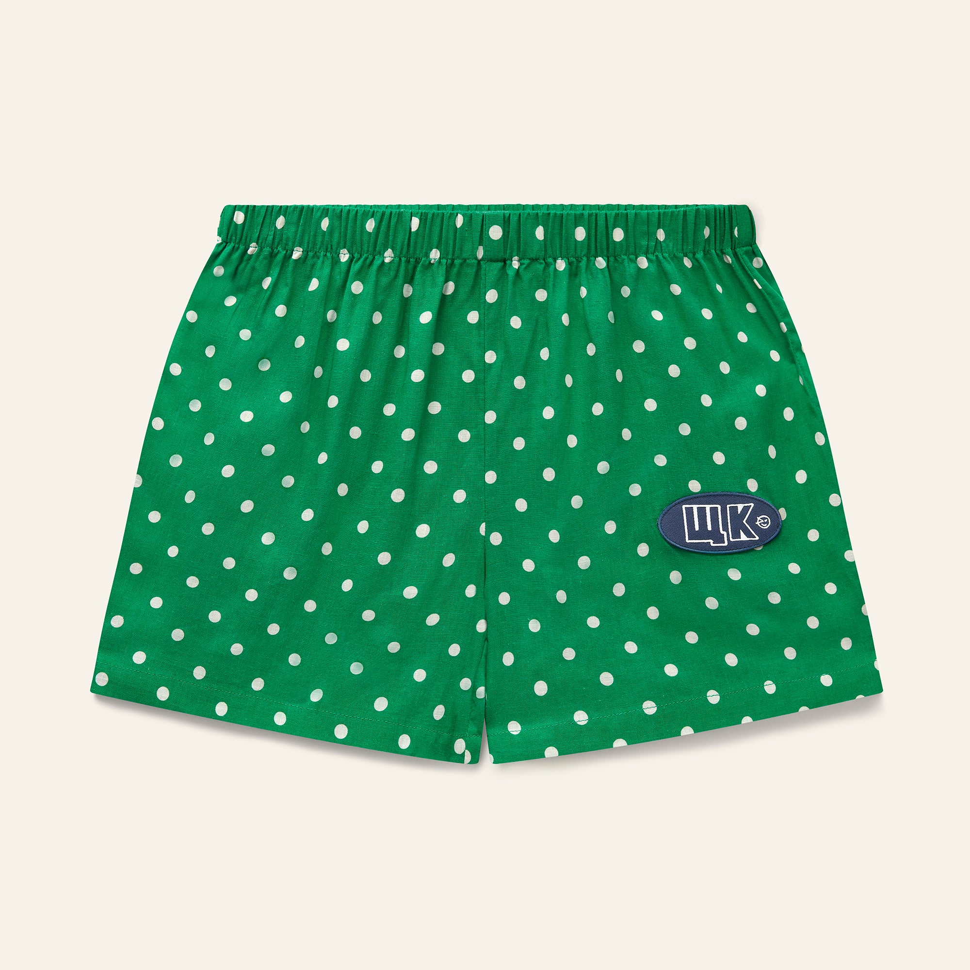 W.K Short - Fresh Green Polka Dot