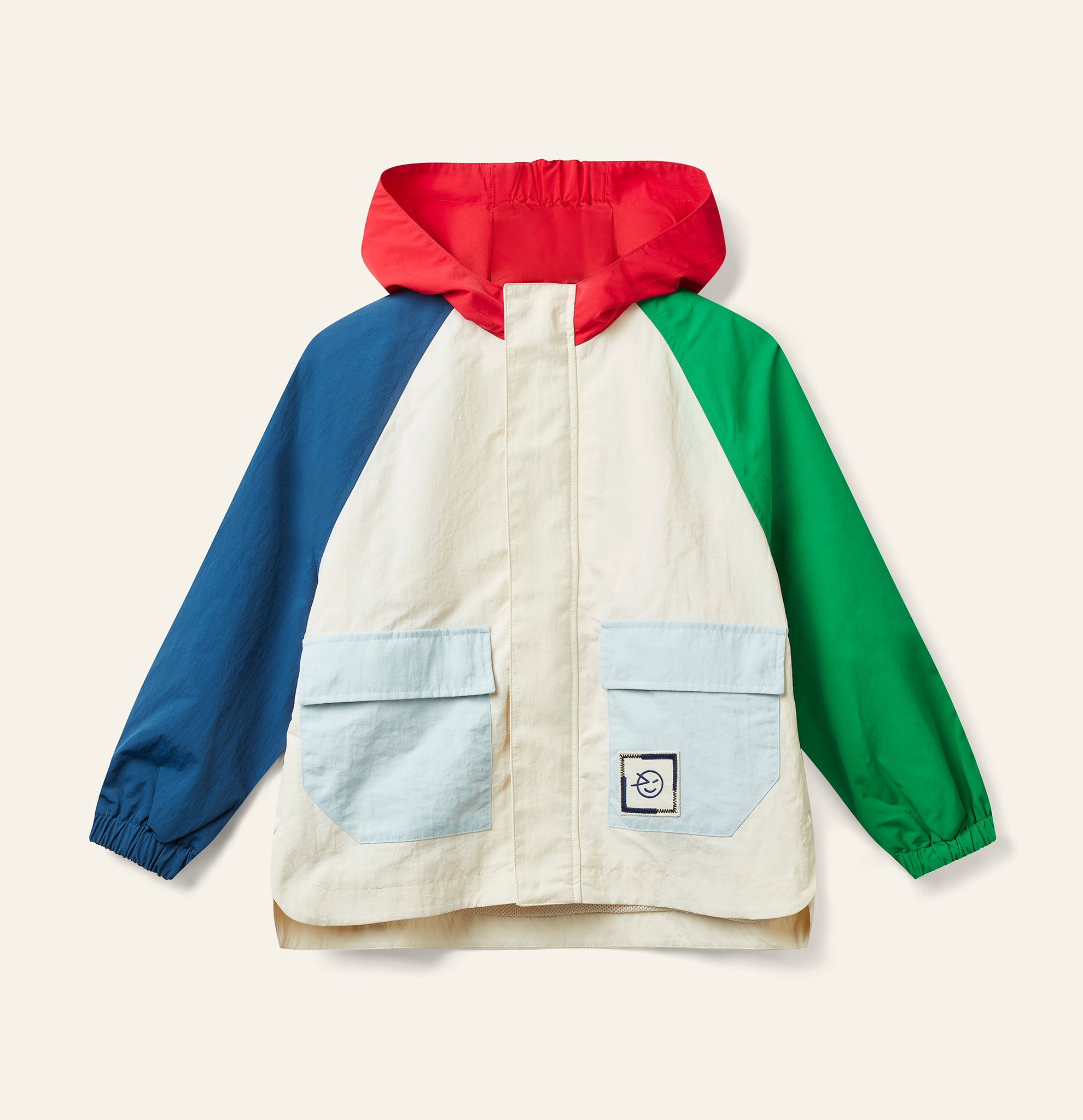 Block Loco Windbreaker - Ecru Multi